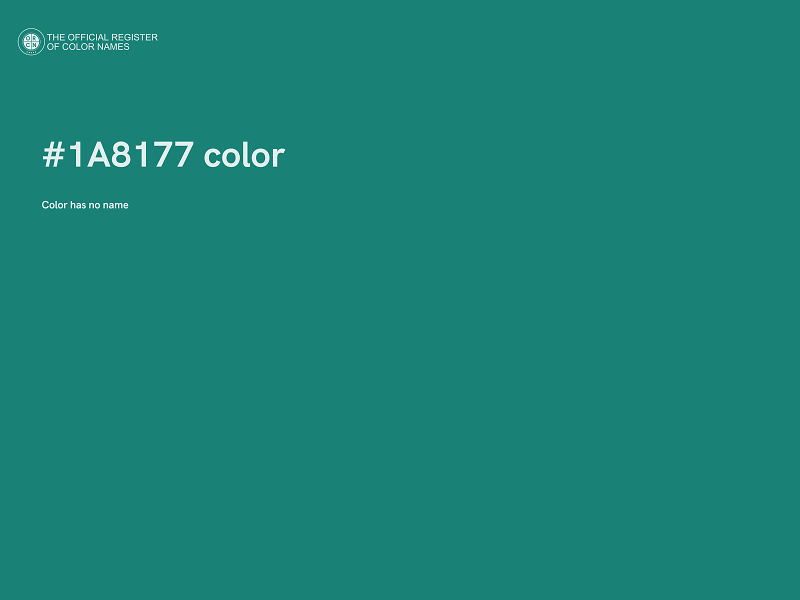 #1A8177 color image