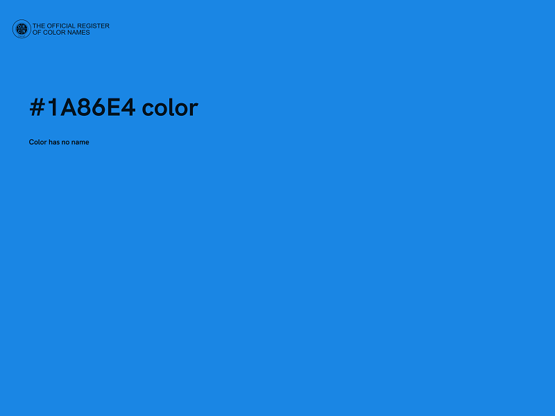 #1A86E4 color image