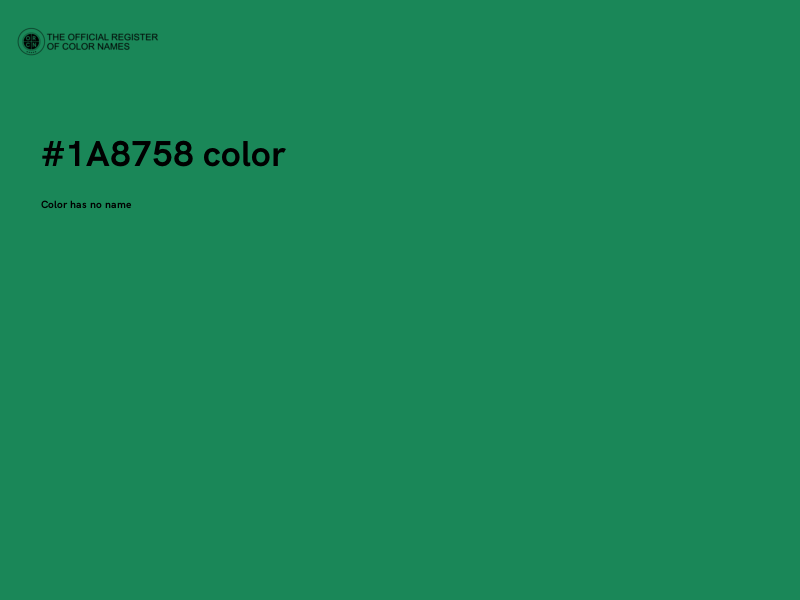 #1A8758 color image
