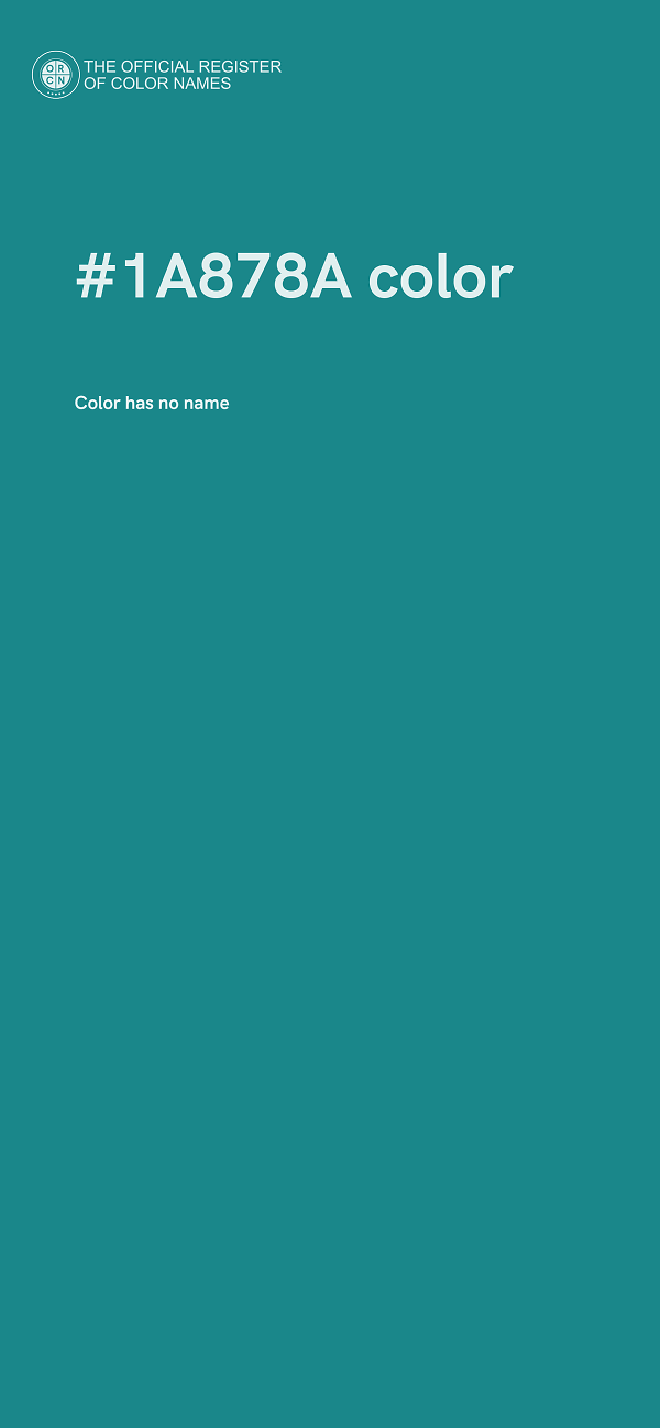 #1A878A color image