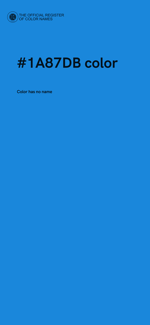 #1A87DB color image