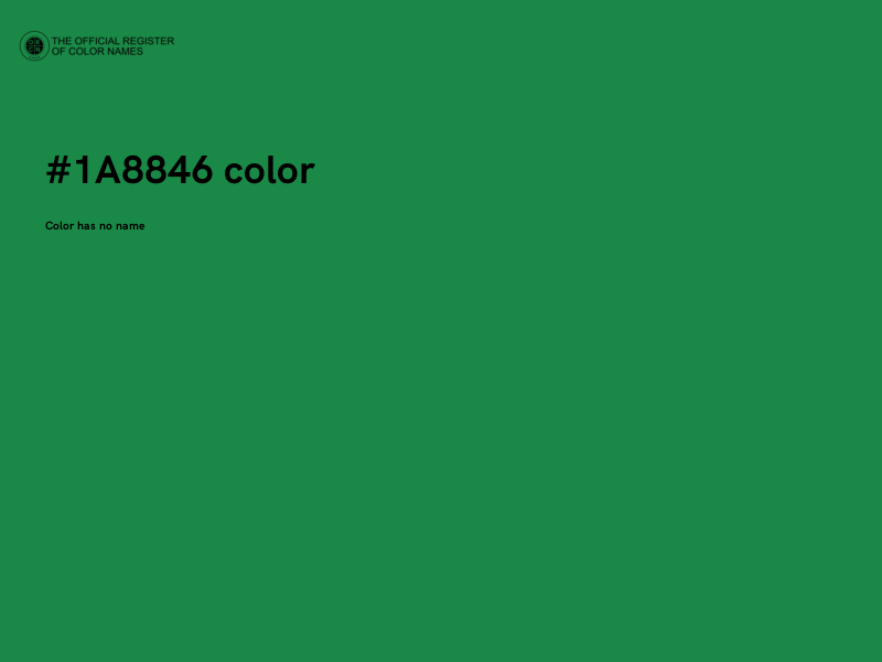 #1A8846 color image