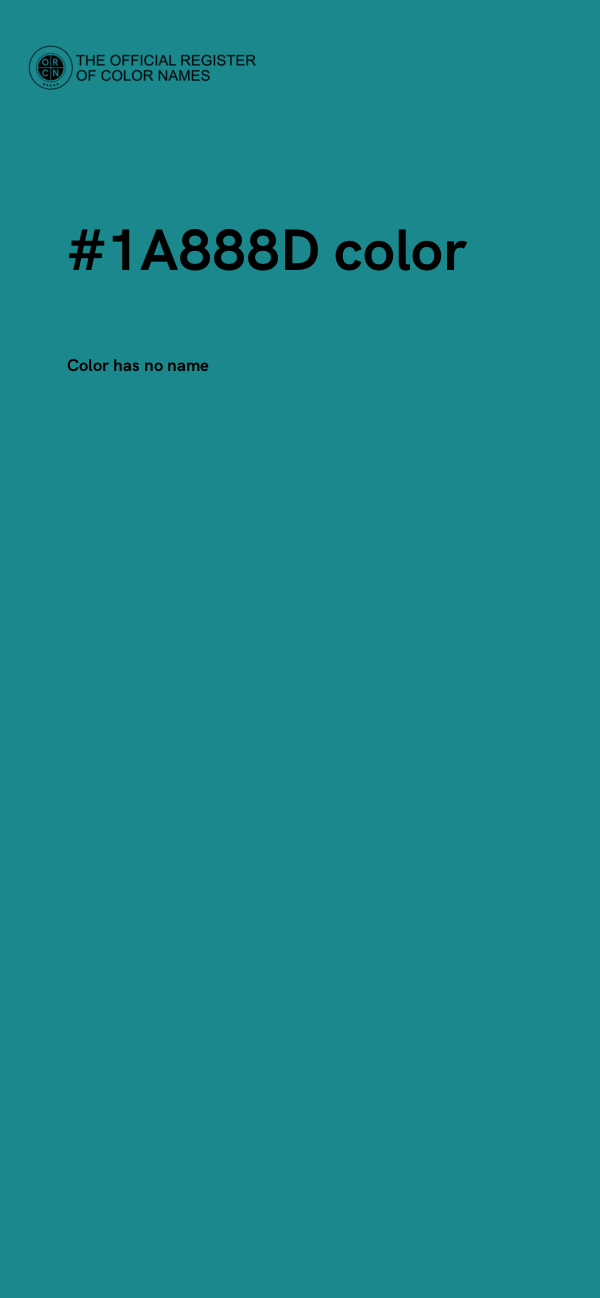 #1A888D color image