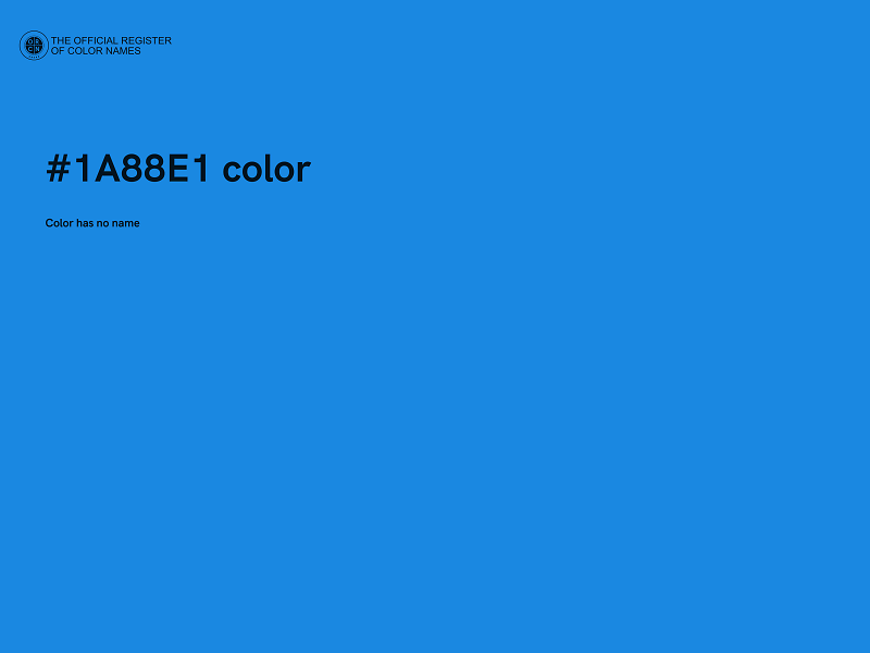 #1A88E1 color image