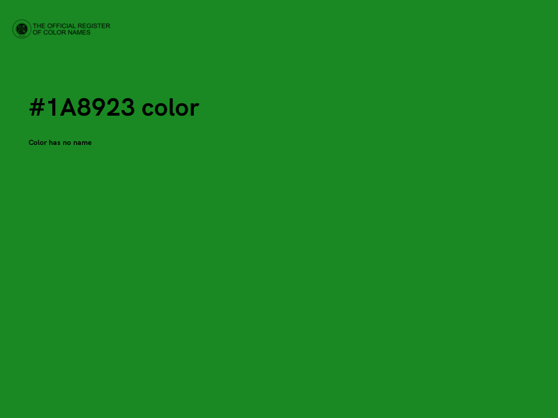 #1A8923 color image
