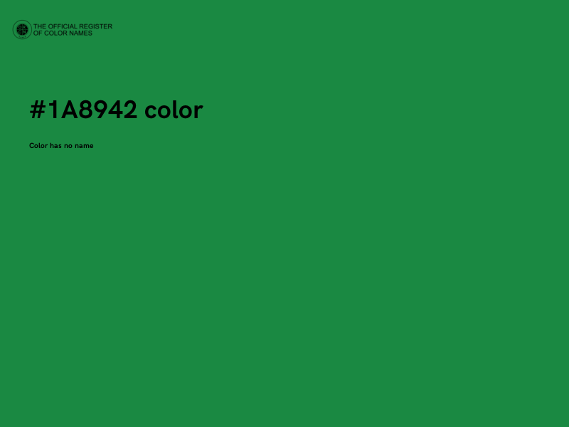 #1A8942 color image