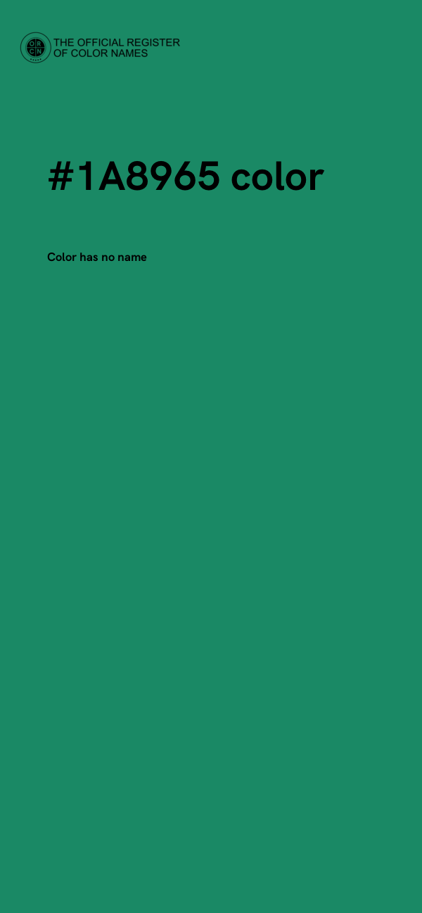 #1A8965 color image