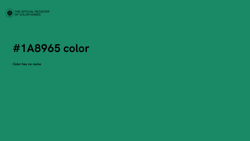 #1A8965 color image