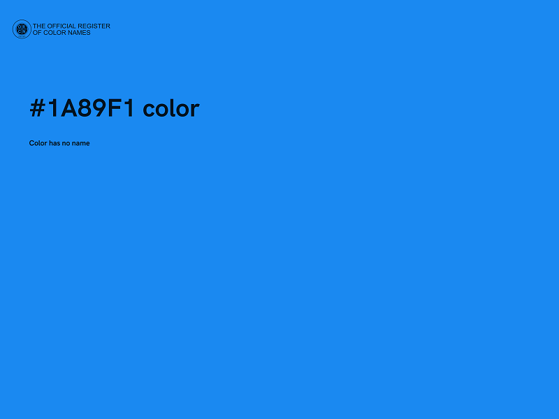 #1A89F1 color image