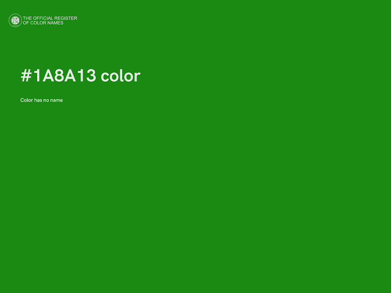 #1A8A13 color image