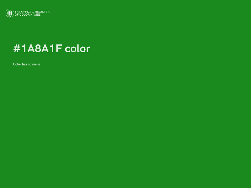 #1A8A1F color image
