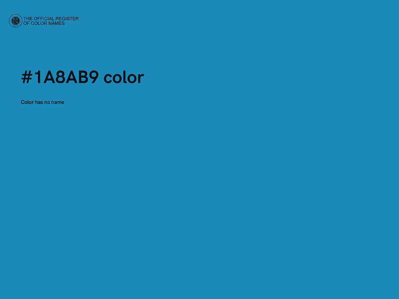 #1A8AB9 color image