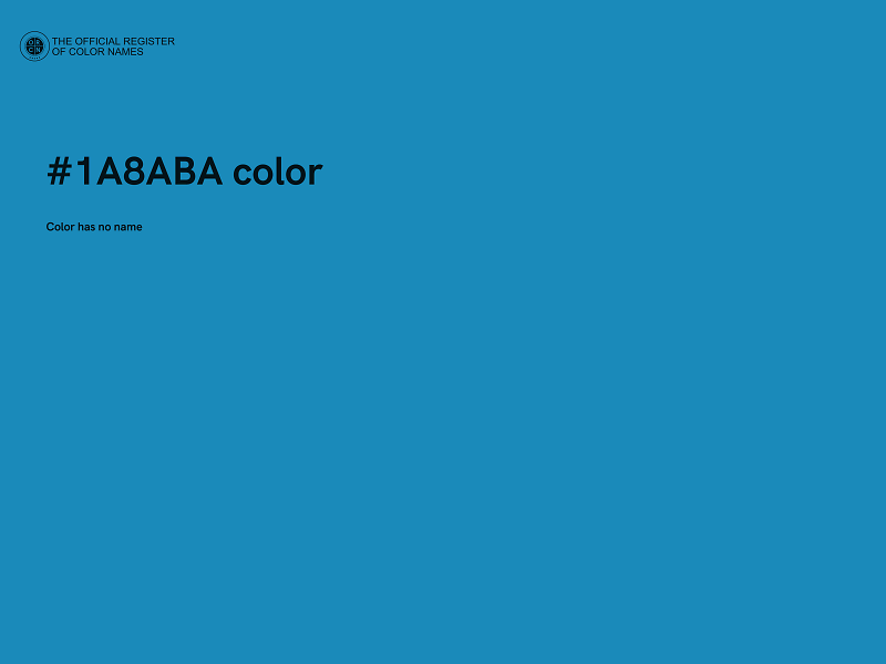 #1A8ABA color image
