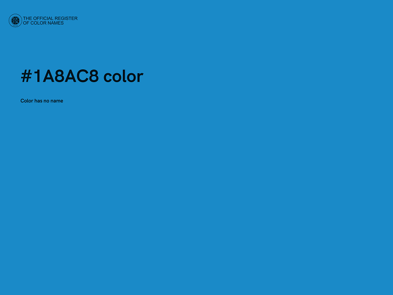 #1A8AC8 color image