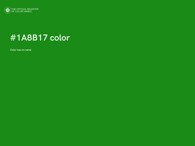 #1A8B17 color image