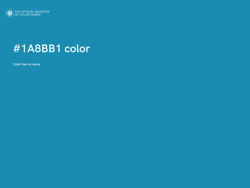 #1A8BB1 color image