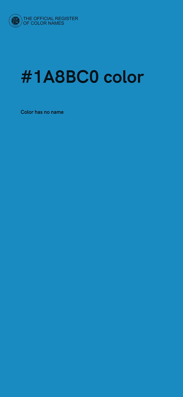 #1A8BC0 color image