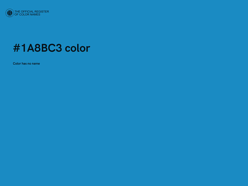 #1A8BC3 color image