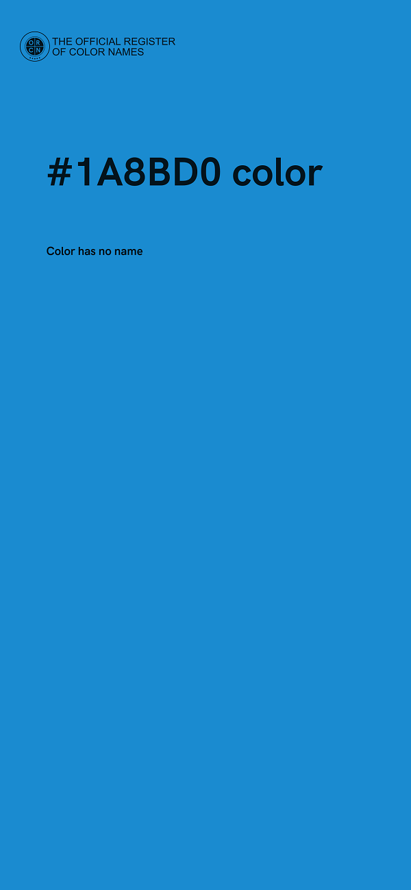 #1A8BD0 color image