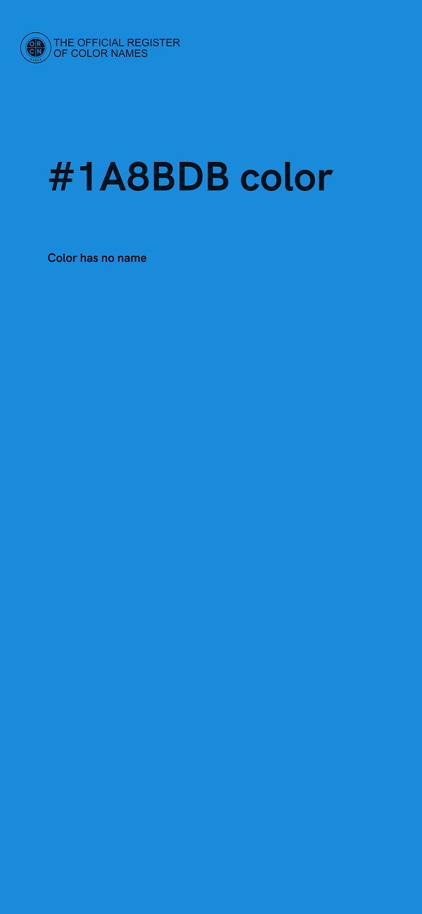#1A8BDB color image