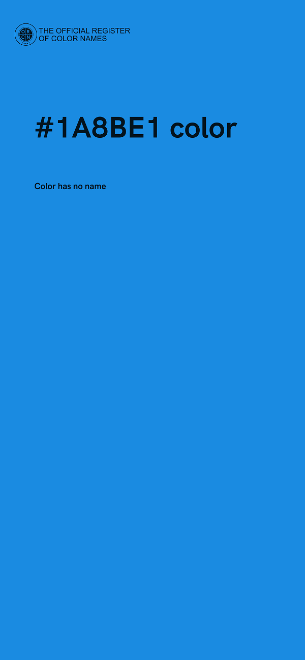 #1A8BE1 color image