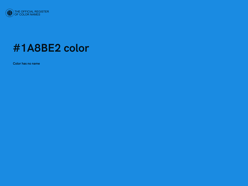 #1A8BE2 color image