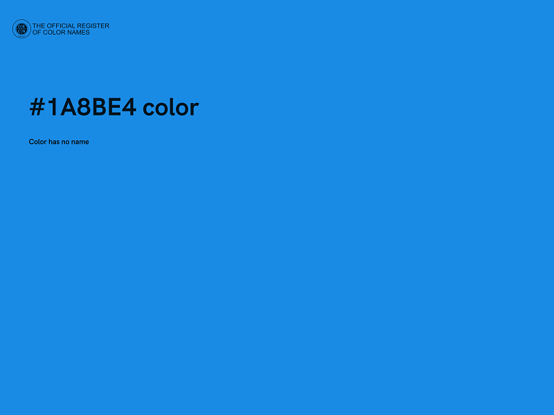 #1A8BE4 color image
