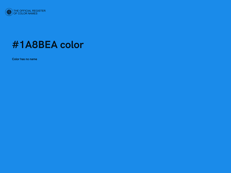 #1A8BEA color image