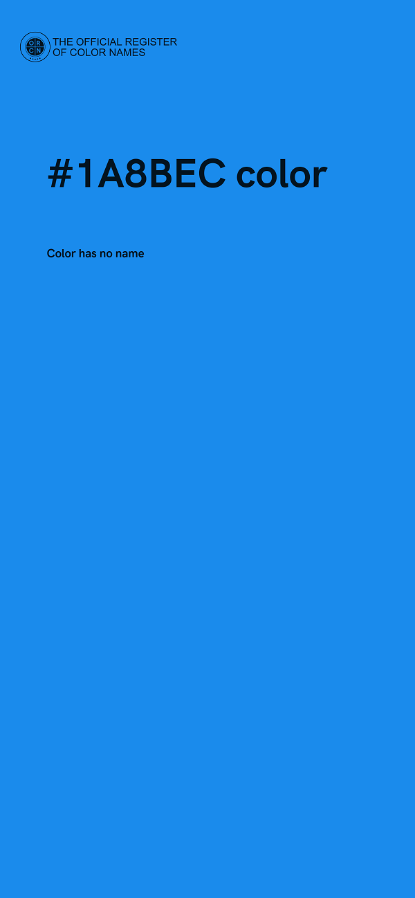 #1A8BEC color image