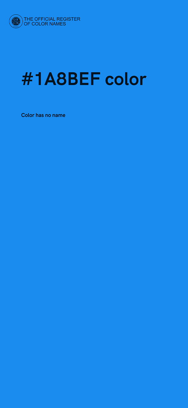 #1A8BEF color image