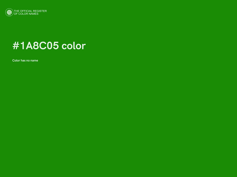 #1A8C05 color image