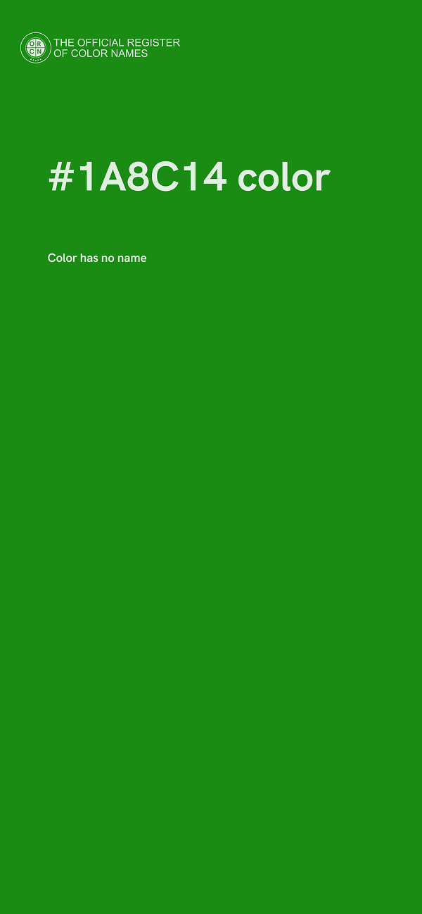 #1A8C14 color image