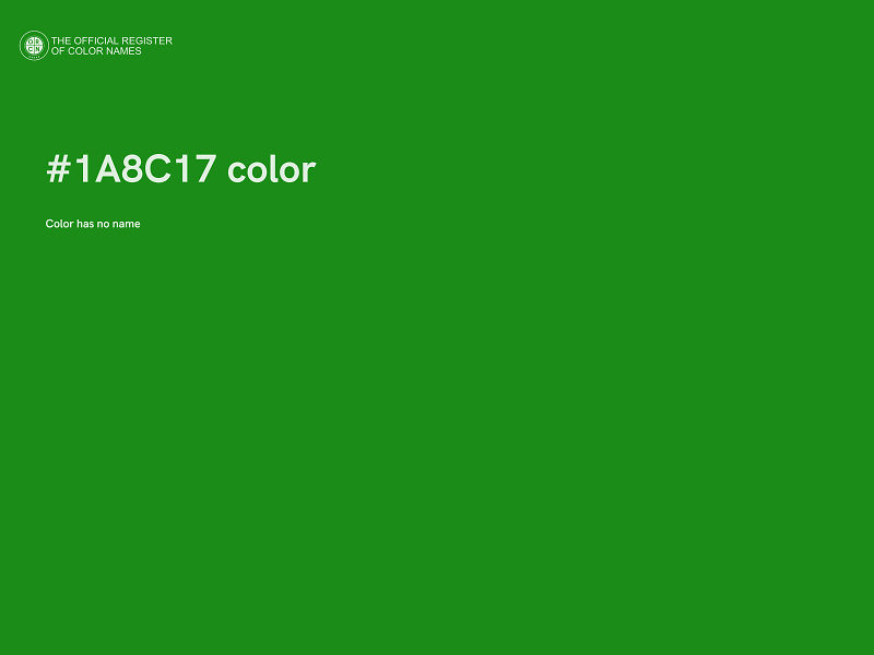 #1A8C17 color image