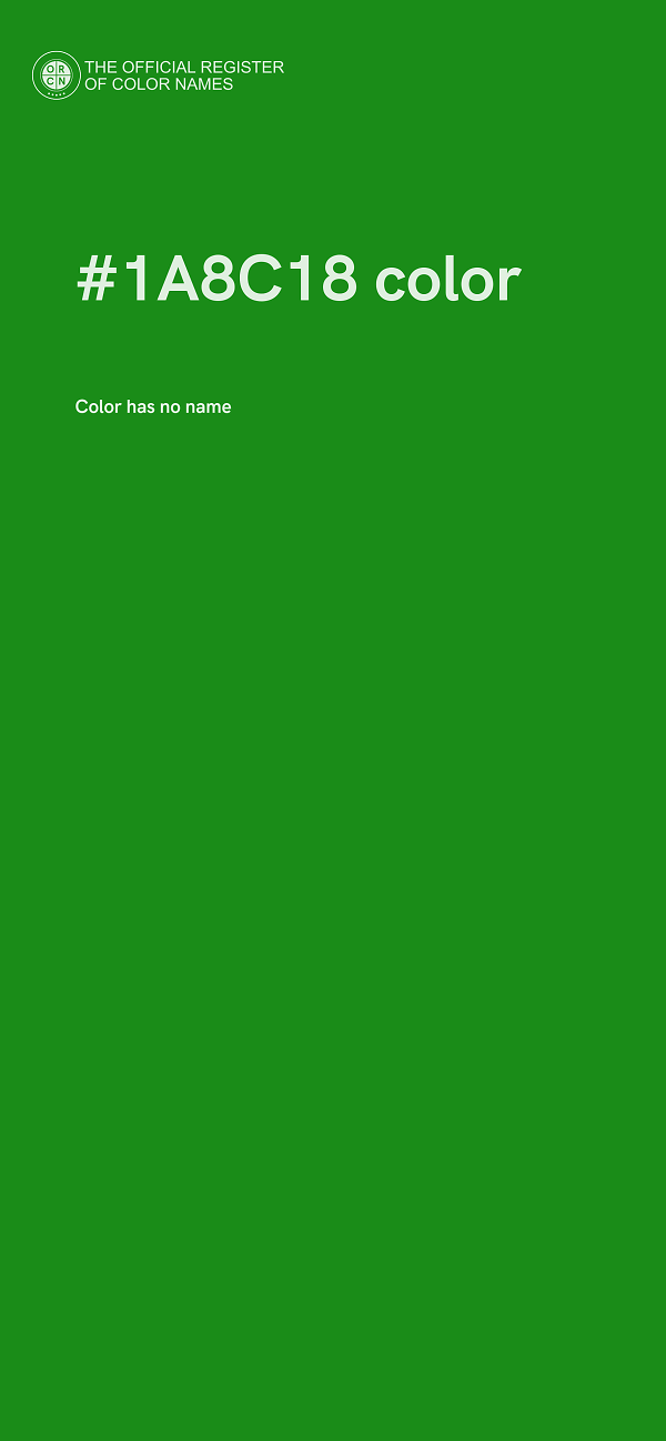 #1A8C18 color image