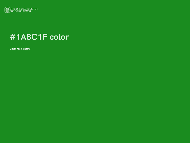 #1A8C1F color image