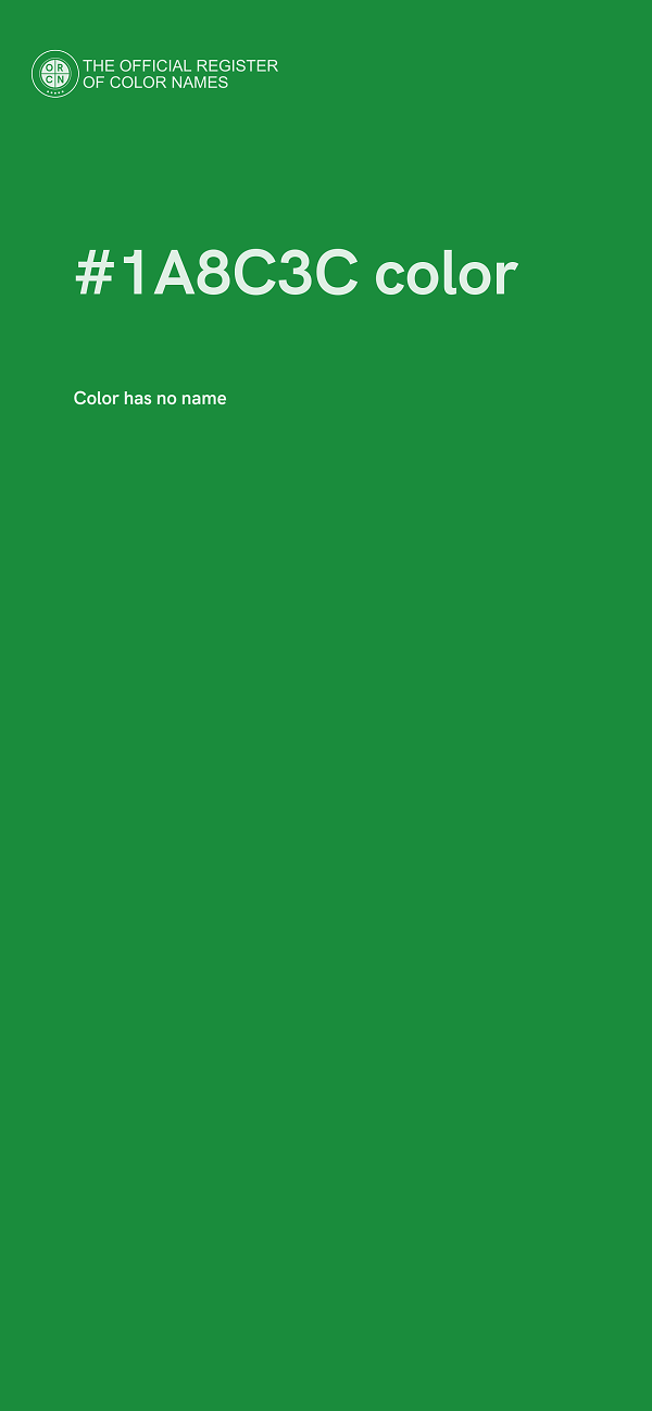 #1A8C3C color image