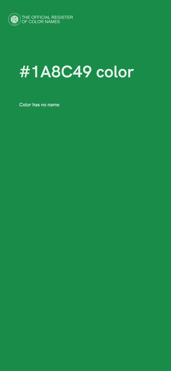 #1A8C49 color image