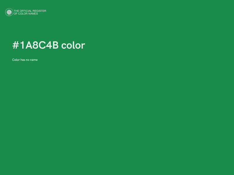 #1A8C4B color image