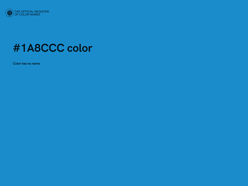 #1A8CCC color image