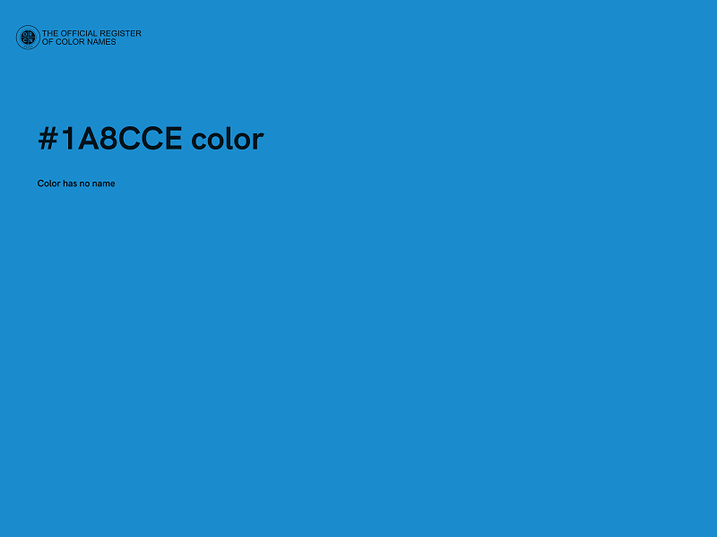 #1A8CCE color image