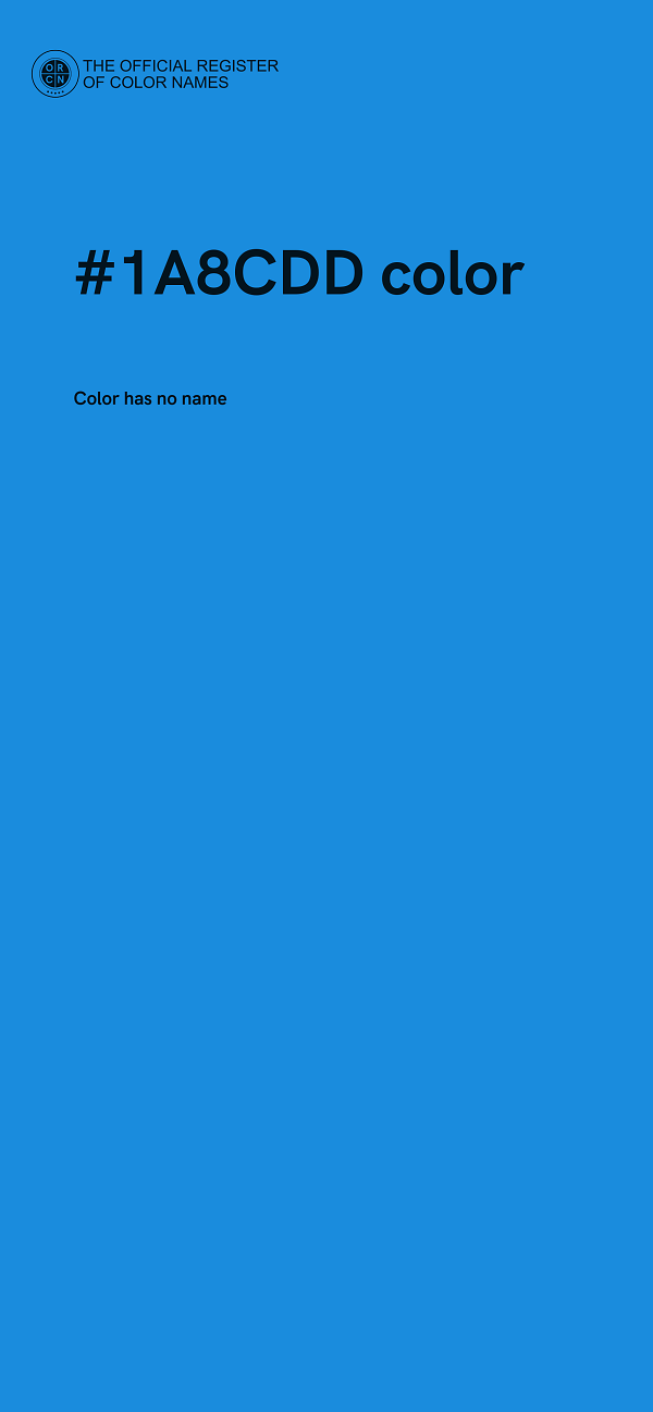 #1A8CDD color image