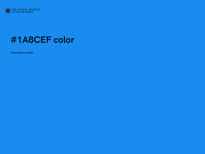 #1A8CEF color image