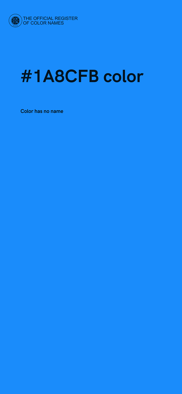 #1A8CFB color image