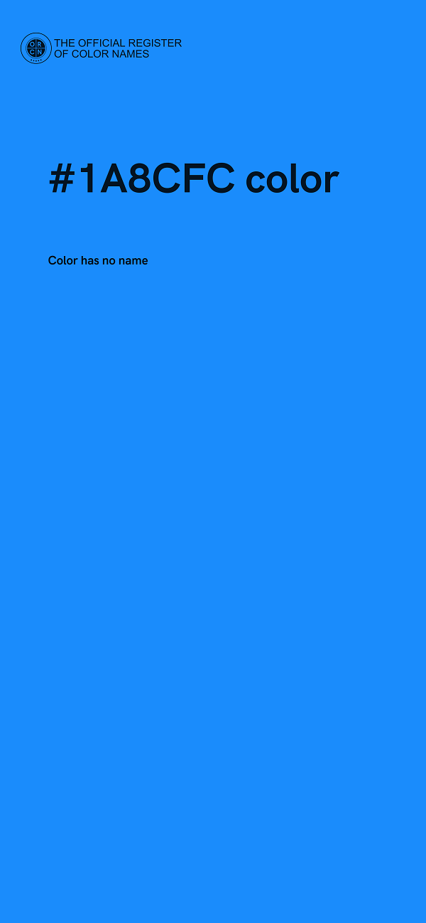 #1A8CFC color image