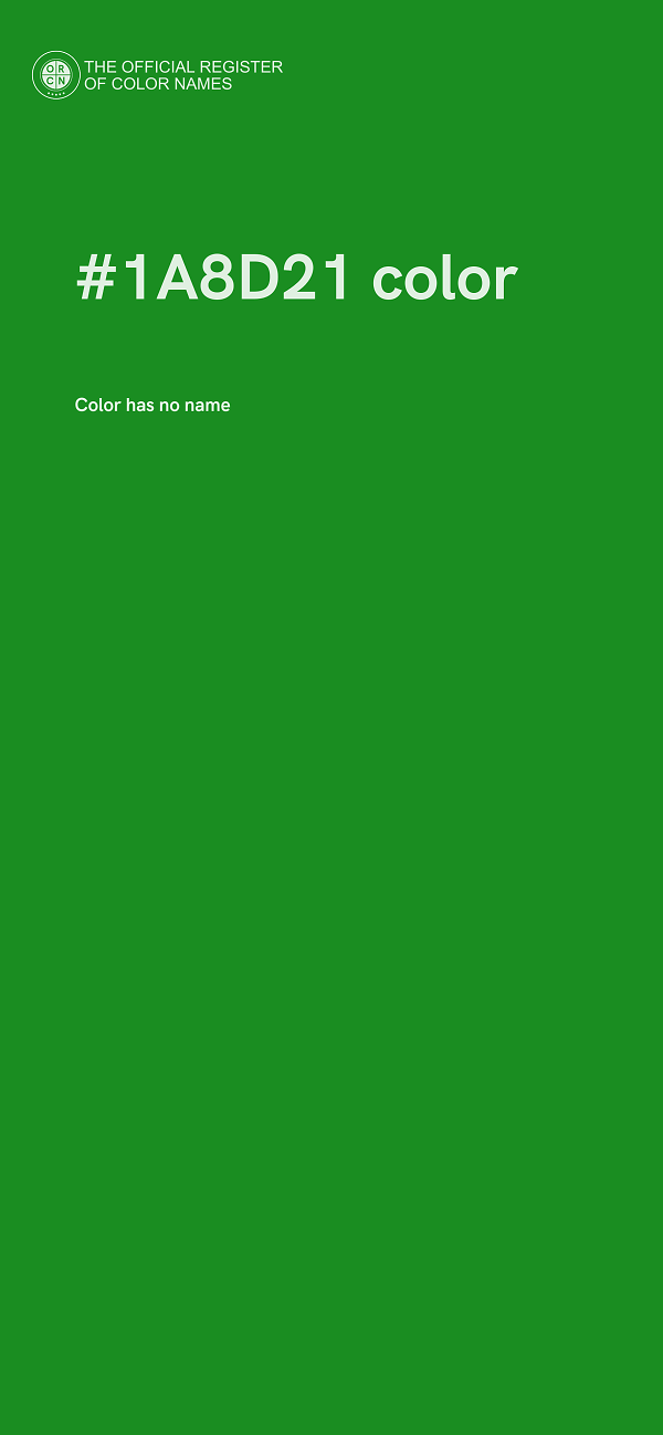 #1A8D21 color image