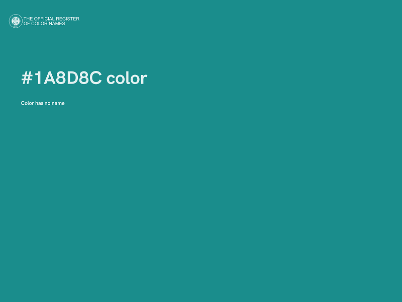 #1A8D8C color image