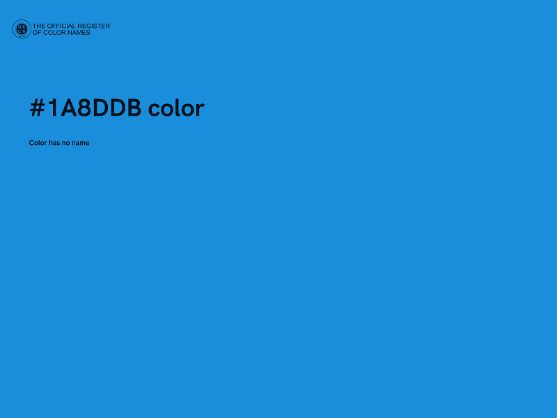 #1A8DDB color image