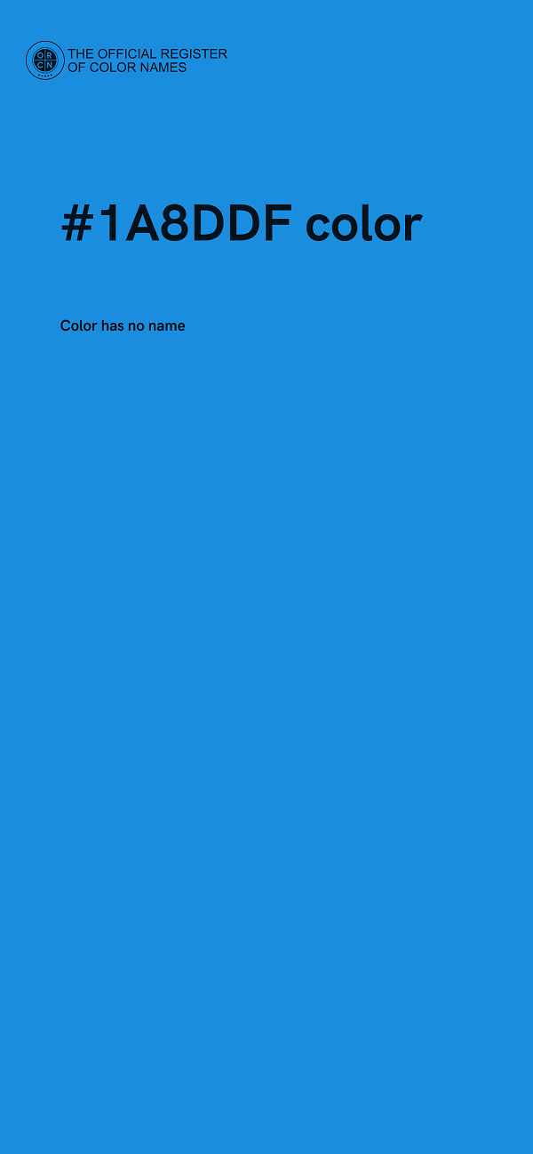 #1A8DDF color image