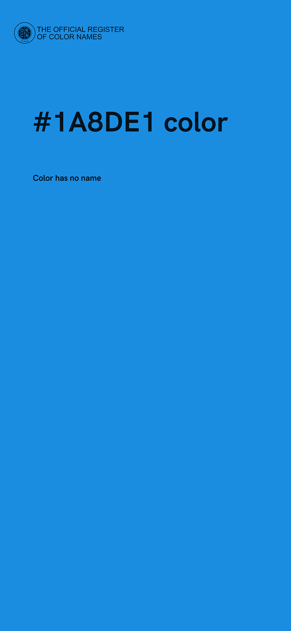 #1A8DE1 color image