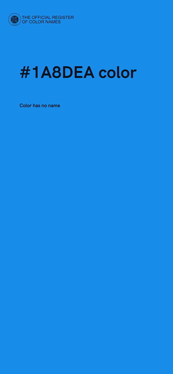 #1A8DEA color image